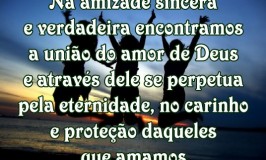 Agradeço a amizade verdadeira