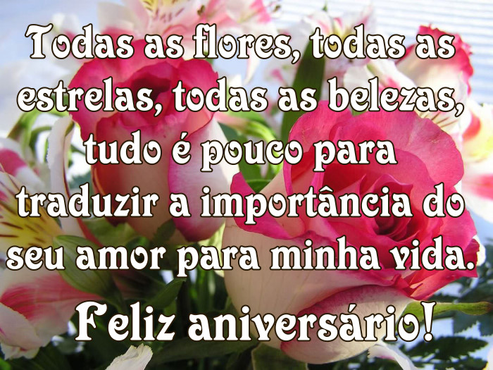 Feliz aniversário amor da minha vida